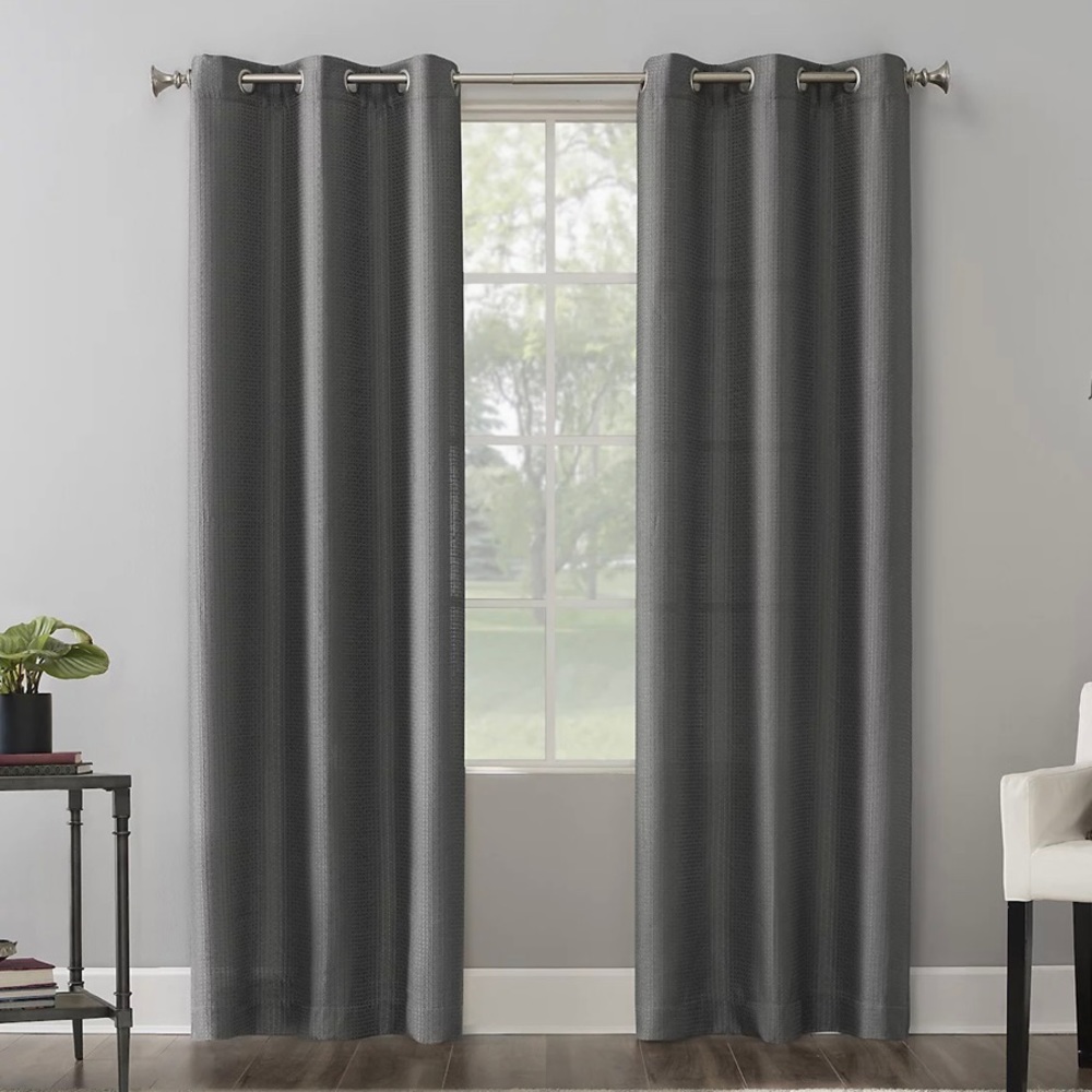 Kohls The Big One | 2-Pack Window Curtain Set | Steel | 40x84